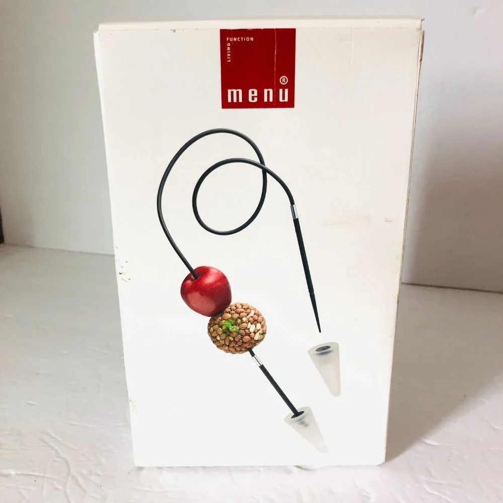 Danish Design Bird Feeder Frosted Glass Rubber Cord Pernille Vea for Menu A/S